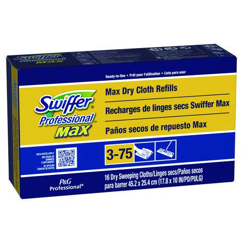 Image of Swiffer® 37109 Max/XL Dry Refill Cloths, 17.88 x 10, White, 16/Box, 6 Boxes/Carton