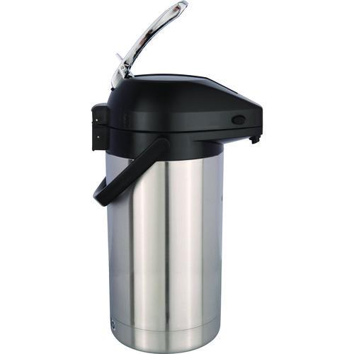 Image of BUNN® 32130.0000 Lever Action Airpot, 101 oz, Stainless Steel/Black