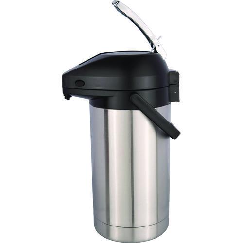 Image of BUNN® 32130.0000 Lever Action Airpot, 101 oz, Stainless Steel/Black