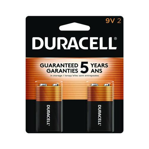 Image of Duracell® MN1604B2Z Coppertop Alkaline 9v Batteries, 2/pack