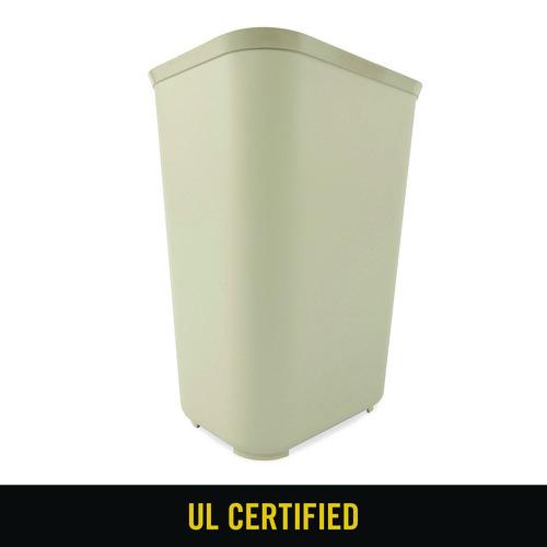 Image of Rubbermaid® Commercial FG254400BEIG Fiberglass Wastebasket, 10 gal, Fiberglass, Beige