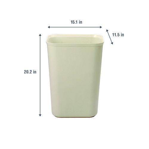 Image of Rubbermaid® Commercial FG254400BEIG Fiberglass Wastebasket, 10 gal, Fiberglass, Beige