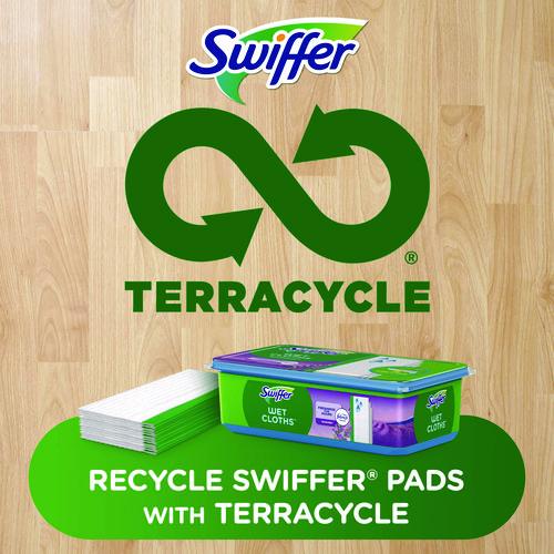 Image of Swiffer® 00743 Sweeper TRAP + LOCK Wet Mop Cloth, 8 x 10, White, Lavender Scent, 38/Pack