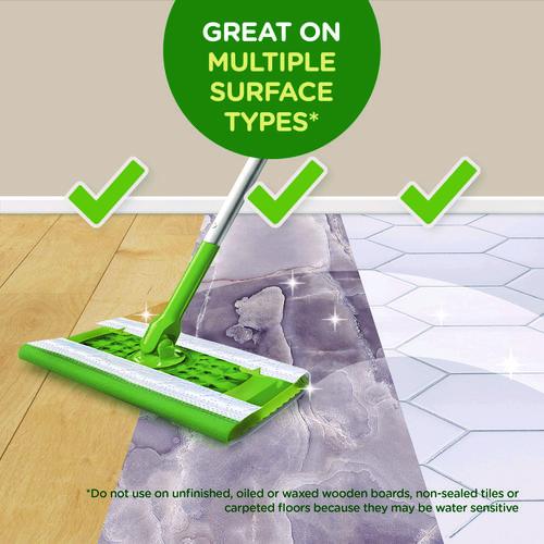 Image of Swiffer® 00743 Sweeper TRAP + LOCK Wet Mop Cloth, 8 x 10, White, Lavender Scent, 38/Pack