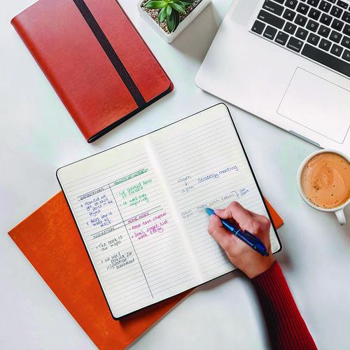 Image of BIC® MMS11-A-AST 4-Color Smooth Multi-Color Ballpoint Pen, Retractable, Medium 1 mm, Black/Blue/Green/Red Ink, Black/Blue Barrel, 12/Pack