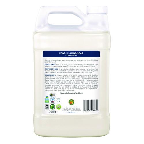 Image of ECOS® PRO PL966504CT Liquid Hand Soap, Lavender, 1 gal, 4/Carton