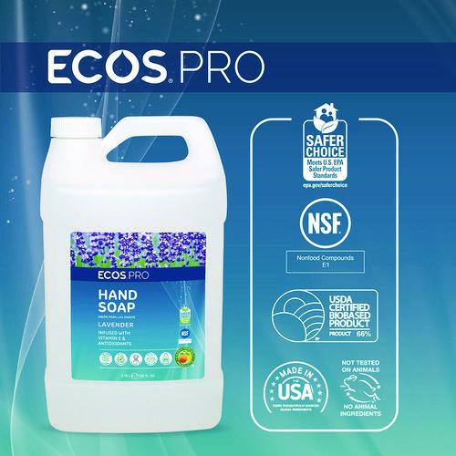Image of ECOS® PRO PL966504CT Liquid Hand Soap, Lavender, 1 gal, 4/Carton