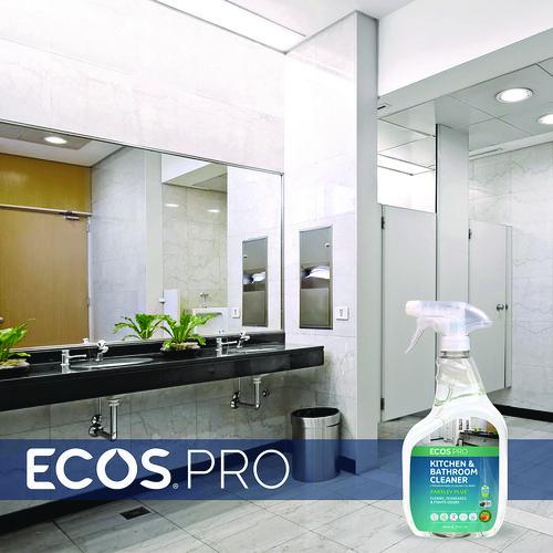 Image of ECOSÂ® PRO Parsley Plus All-Purpose Kitchen and Bathroom Cleaner, Parsely Scent, 32 oz Spray Bottle, 6/Carton