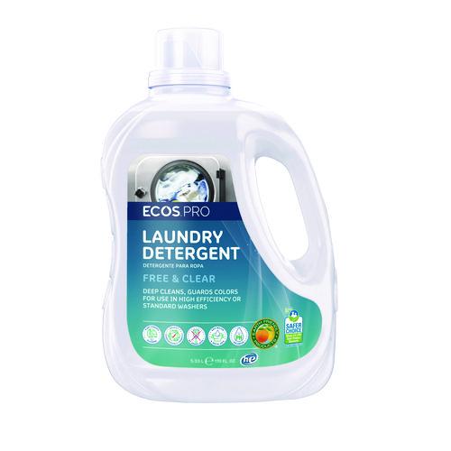 Image of ECOS® PRO PL937102CT Laundry Detergent Liquid, Free and Clear, 170 oz Jug, 2/Carton