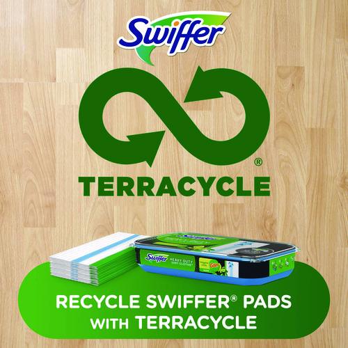 Image of Swiffer® 76471 Heavy-Duty Wet Refill Cloths, 8 x 10, Gain Original Scent, White, 10 Cloths/Tub