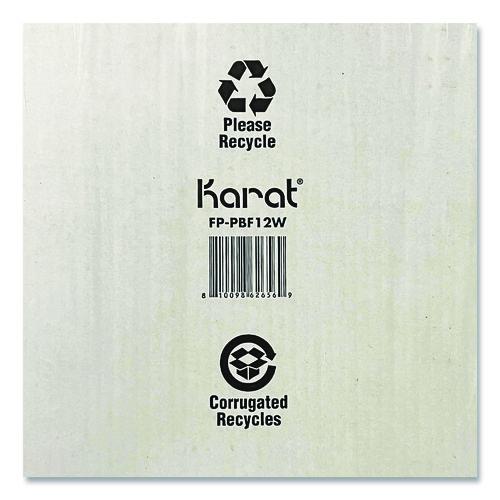 Image of Karat® FP-PBF12W Corrugated Pizza Boxes, 12 x 12 x 1.97, White/Brown, 50/Carton