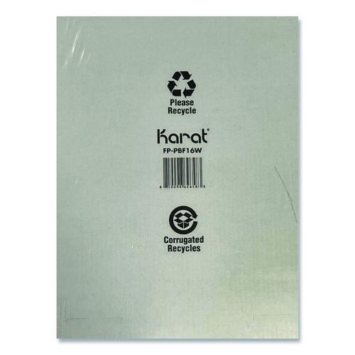 Image of Karat® FP-PBF16W Corrugated Pizza Boxes, 16 x 16 x 1.97, White/Brown, 50/Carton