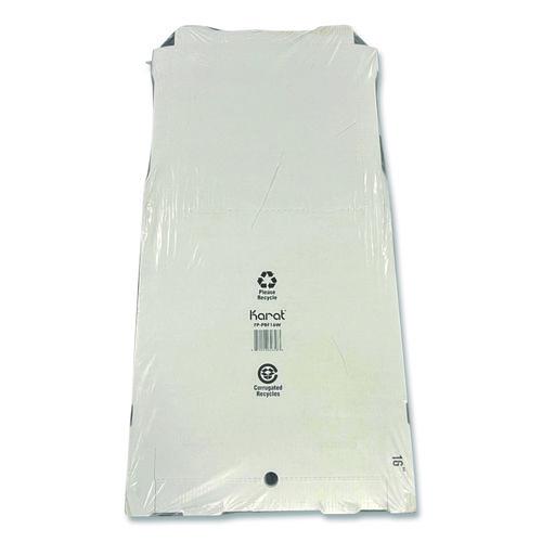 Image of Karat® FP-PBF16W Corrugated Pizza Boxes, 16 x 16 x 1.97, White/Brown, 50/Carton