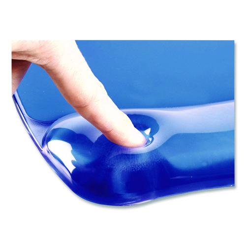 Image of Fellowes® 91141 Gel Crystals Mouse Pad with Wrist Rest, 7.87 x 9.18, Blue