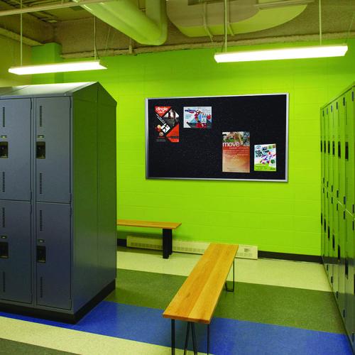 Image of Ghent ATR47-TN Recycled Bulletin Board, 87.91 x 48.5, Tan Speckled Surface, Satin Aluminum Frame