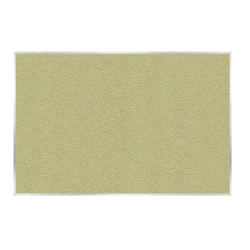 Image of Ghent AV47-181 Vinyl Bulletin Board with Aluminum Frame, 87.91" x 48.5", Caramel Surface, Satin Aluminum Frame