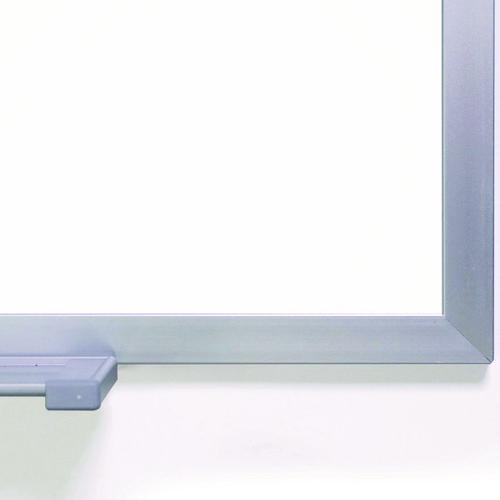 Image of Ghent M1-412-4-2P Two-Piece M1 Porcelain Magnetic Whiteboard, 144.5" x 48.5", White Surface, Satin Aluminum Frame