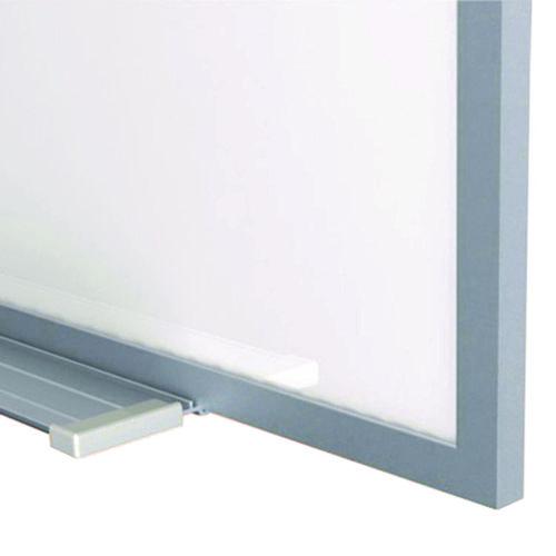 Image of Ghent PRM1-47-4 Proma Projection Magnetic Porcelain Whiteboard, 87.91" x 48.5", White Surface, Satin Aluminum Frame