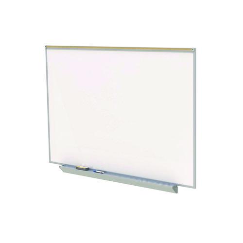Image of Ghent PRM1-47-4 Proma Projection Magnetic Porcelain Whiteboard, 87.91" x 48.5", White Surface, Satin Aluminum Frame