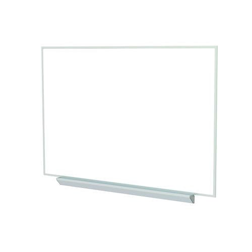 Image of Ghent A2M47 M1 Porcelain Magnetic Whiteboard with Box Tray, 87.91 x 51.25, White Surface, Satin Aluminum Frame