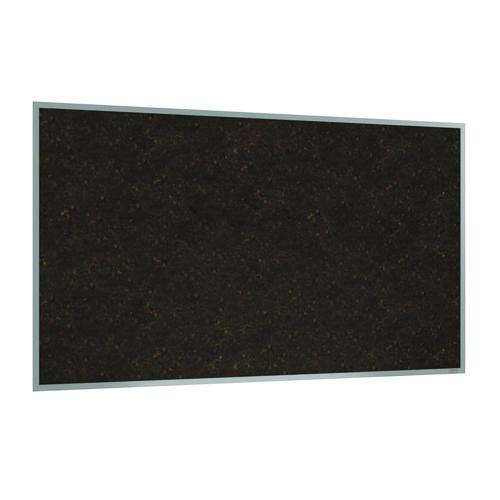 Image of Ghent AKCH47 Natural Cork Bulletin Board with Aluminum Frame, 87.91" x 48.5", Chocolate Surface, Satin Aluminum Frame