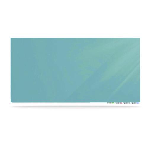 Image of Ghent ARIASM23DM Aria Low-Profile Frameless Magnetic Glassboard, 36" x 24", Denim Blue Surface