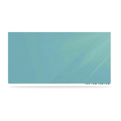 Image of Ghent ARIASM34DM Aria Low-Profile Frameless Magnetic Glassboard, 48" x 36", Denim Blue Surface