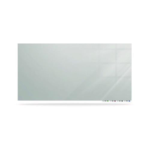 Image of Ghent ARIASM34GY Aria Low-Profile Frameless Magnetic Glassboard, 48" x 36", Gray Surface