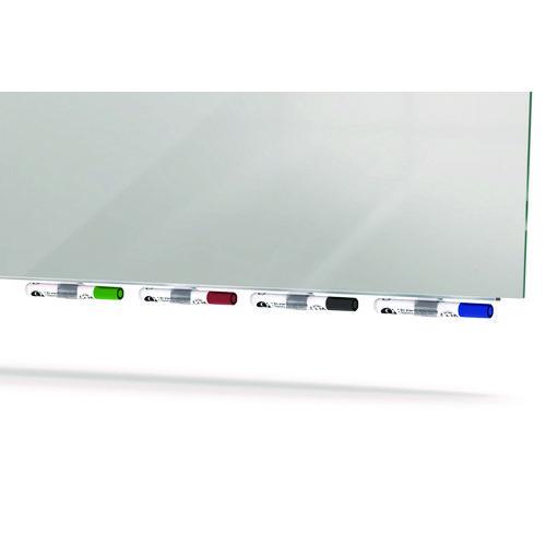 Image of Ghent ARIASM35GY Aria Low-Profile Frameless Magnetic Glassboard, 60" x 36", Gray Surface