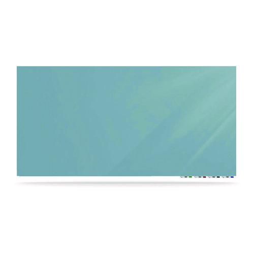 Image of Ghent ARIASM46DM Aria Low-Profile Frameless Magnetic Glassboard, 72" x 48", Denim Blue Surface