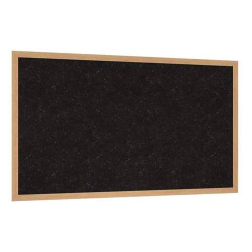 Image of Ghent WKCH47 Natural Cork Bulletin Board with Wood Frame, 87.94" x 48.5", Chocolate Surface, Natural Oak Frame
