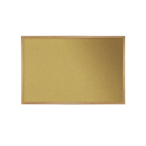 Image of Ghent WK47 Natural Cork Bulletin Board with Wood Frame, 87.94" x 48.5", Tan Surface, Natural Oak Frame
