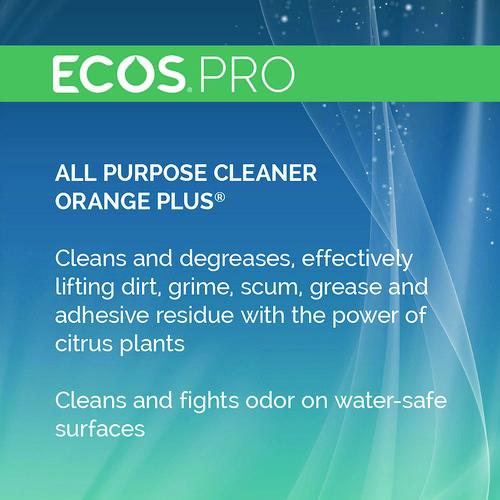 Image of ECOS® PRO PL970604CT Orange Plus All-Purpose Cleaner and Degreaser, Citrus Scent, 1 gal Bottle, 4/Carton