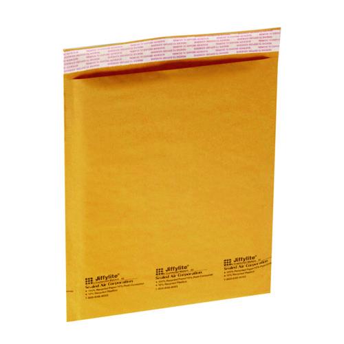 Image of Sealed Air Jiffylite Self-Seal Bubble Mailer, #00, Barrier Bubble Air Cell Cushion, Self-Adhesive Closure, 5 x 10, Brown Kraft, 250/CT