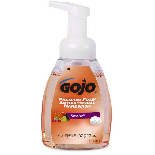 Image of GOJO® 5710-06 TFX Premium Foam Antibacterial Hand Wash, Refill for GOJO TFX Touch-Free Dispenser, Fresh Fruit Scent, 7.5 oz