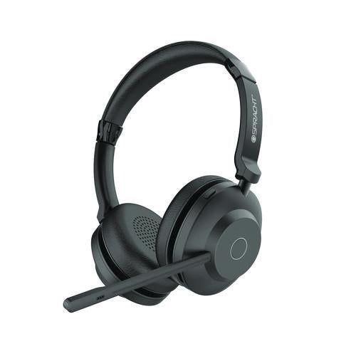 Image of Spracht Blues Combo Binaural Headset, Over The Ear, Black