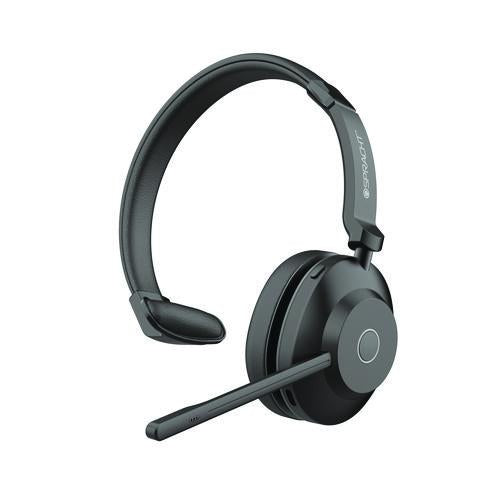 Image of Spracht Blues Combo Monaural Headset, Over The Head, Black