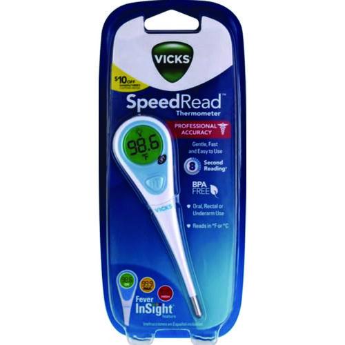 Image of Vicks® V912US SPEEDREAD DIGITAL THERMOMETER WITH FEVER INSIGHT, WHITE/BLUE