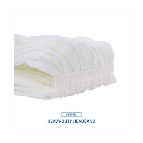 Image of BoardwalkÂ® Cut-End Wet Mop Head, Rayon/polyester, Non-Woven, White, 20oz