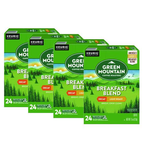 Image of Green Mountain Coffee® 5000378812 Breakfast Blend Decaf Coffee K-Cups, 96/carton