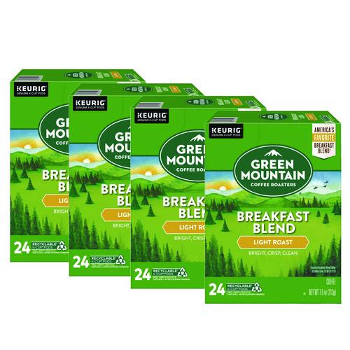 Image of Green Mountain Coffee® 5000378718 Breakfast Blend Coffee K-Cup Pods, 96/carton