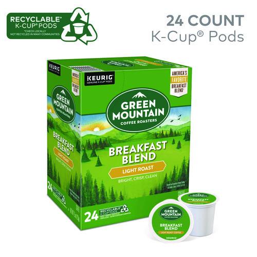 Image of Green Mountain Coffee® 5000378718 Breakfast Blend Coffee K-Cup Pods, 96/carton
