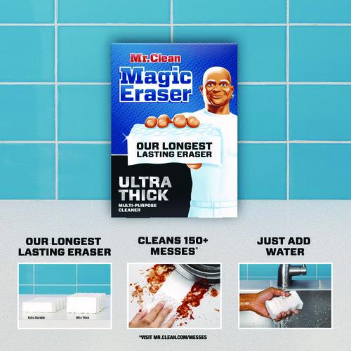 Image of Mr. Clean® 80764981 Magic Eraser, Ultra-Thick, 4.6 x 2.3, 1.2" Thick, White, 5/Pack, 2 Packs/Carton