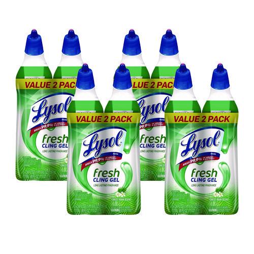 Image of LYSOL® Brand 19200-98015 Cling and Fresh Toilet Bowl Cleaner, Forest Rain Scent, 24 oz, 2/Pack, 4 Packs/Carton