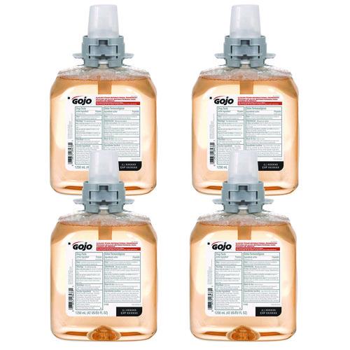Image of GOJO® 5162-04 Luxury Foam Antibacterial Handwash Refill, Fresh Fruit Scent, 1,250 mL, 4/Carton