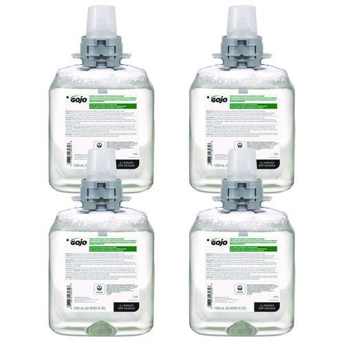 Image of GOJO® 5165-04 Green Certified Foam Hand Cleaner Refill, Unscented, 1,250 mL, 4/Carton