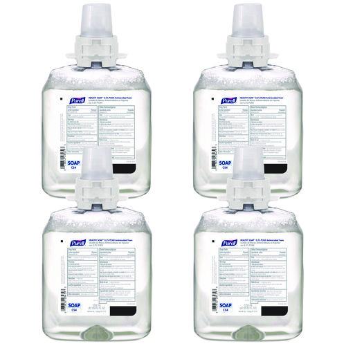 Image of PURELL® 5178-04 Healthcare HEALTHY SOAP 0.5% PCMX Antimicrobial Foam Refill, For CS4 Dispensers, Fragrance-Free, 1,250 mL, 4/Carton