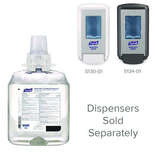 Image of PURELL® 5178-04 Healthcare HEALTHY SOAP 0.5% PCMX Antimicrobial Foam Refill, For CS4 Dispensers, Fragrance-Free, 1,250 mL, 4/Carton