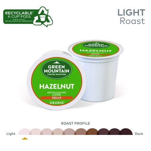 Image of Green Mountain Coffee® 5000330143 Hazelnut Decaf Coffee K-Cups, 24/box