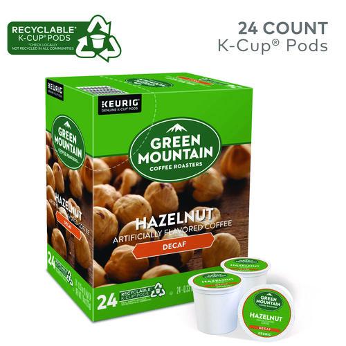 Image of Green Mountain Coffee® 5000330143 Hazelnut Decaf Coffee K-Cups, 24/box